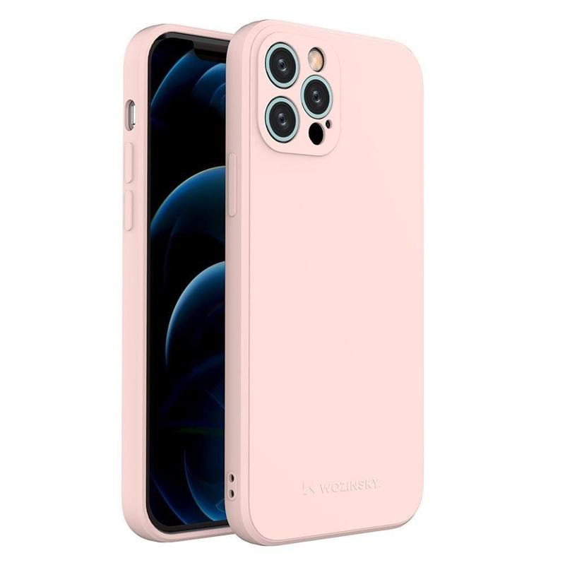 Wozinsky Color Silicone Back Cover Case (iPhone 13 Pro Max) pink
