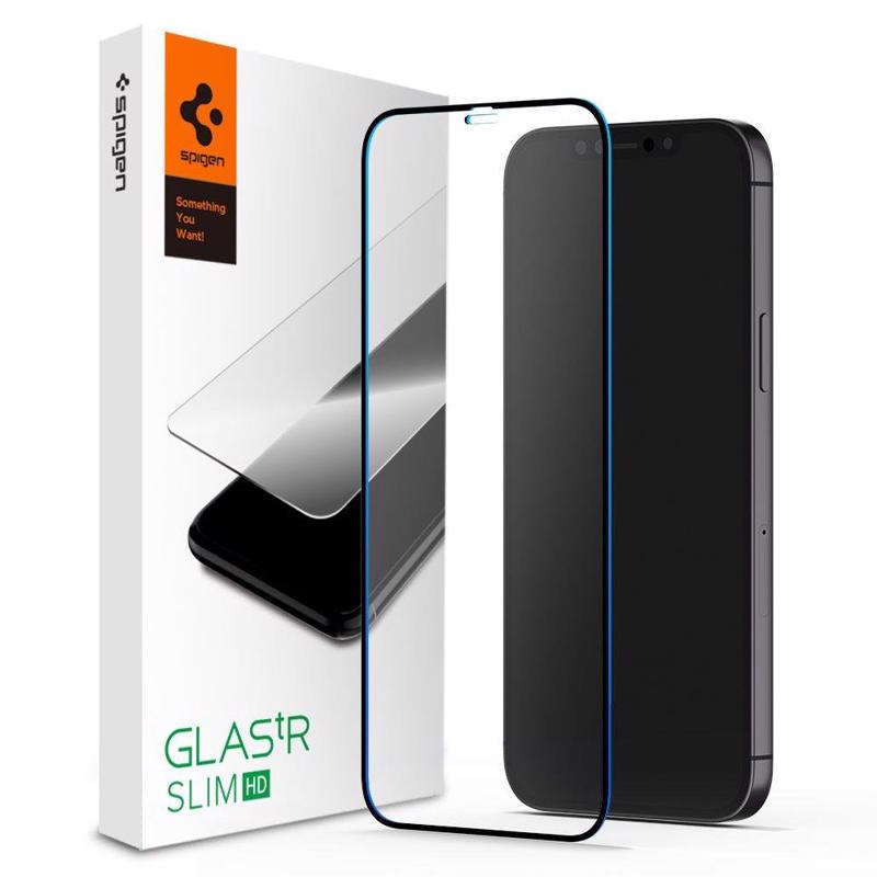 Spigen® GLAS.tR™ Slim HD Curved Glass Full Coveraged (iPhone 12 / 12 Pro) black
