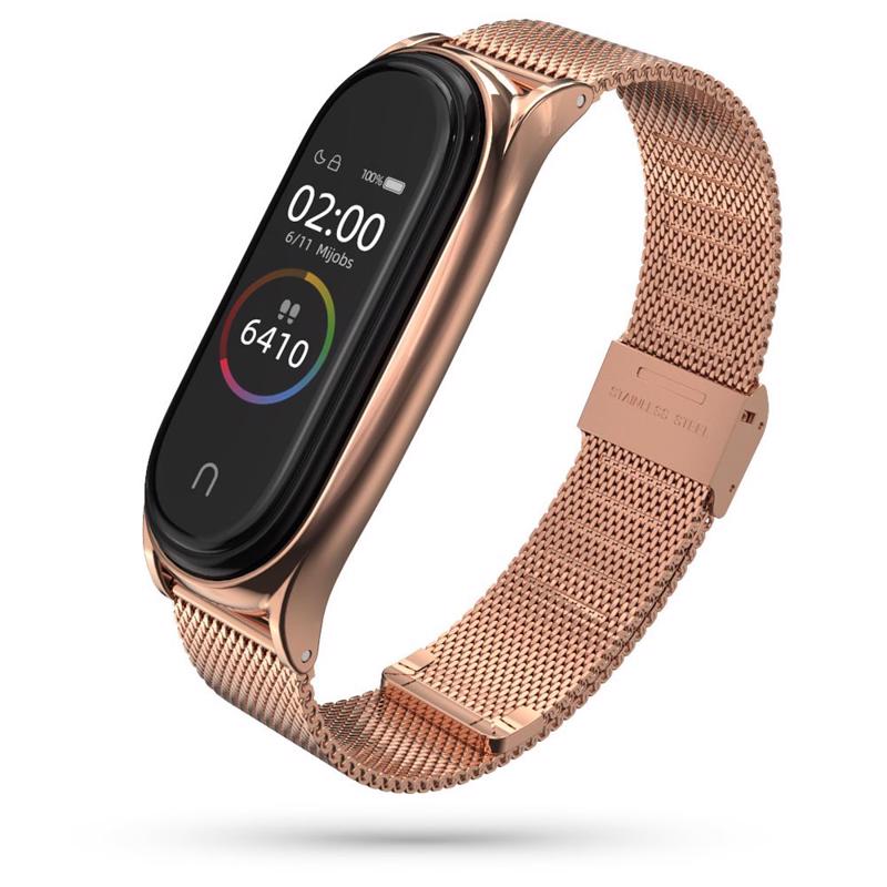 Tech-Protect Milanese Λουράκι Metal (Xiaomi Mi Band 5 / 6) rose gold