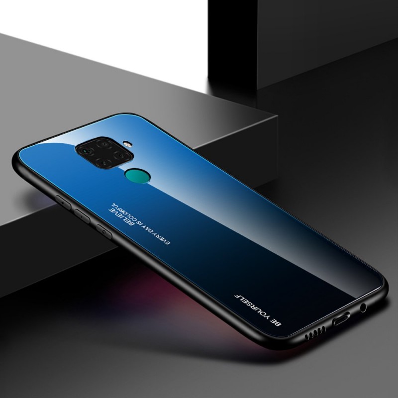 Tempered Glass Case Back Cover (Huawei Mate 30 Lite) black-blue