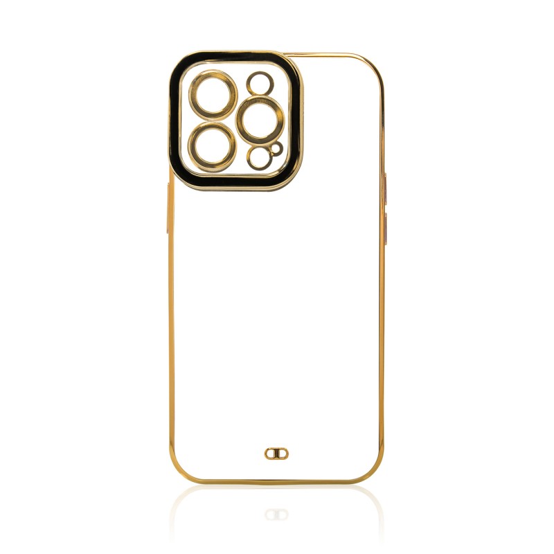 Gold Frame Gel Case Back Cover (iPhone 13 Pro Max) gold