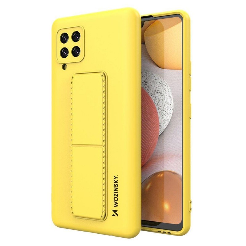 Wozinsky Kickstand Flexible Back Cover Case (Samsung Galaxy A42 5G) yellow