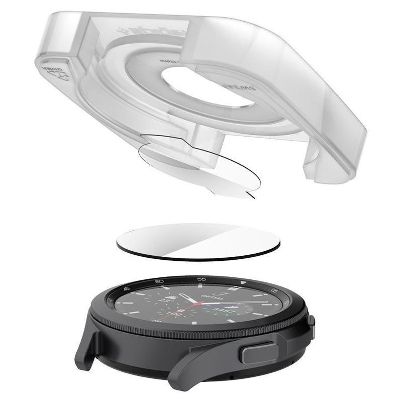 Spigen® GLAS.tR™ Ez Fit (x2Pack) Tempered Glass (Samsung Galaxy Watch 4) (Classic 42mm)