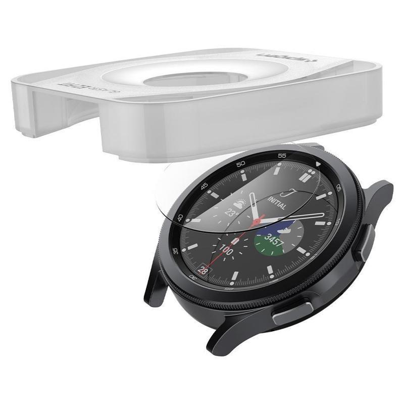 Spigen® GLAS.tR™ Ez Fit (x2Pack) Tempered Glass (Samsung Galaxy Watch 4) (Classic 42mm)