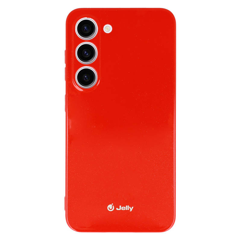 Silicone Jelly Back Case (Samsung Galaxy S23) red