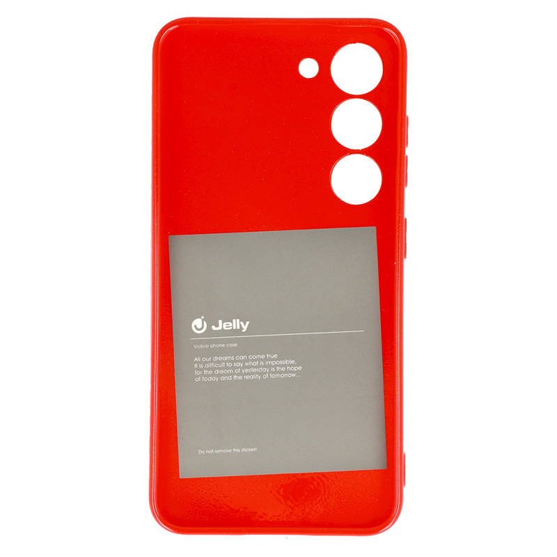 Silicone Jelly Back Case (Samsung Galaxy S23) red