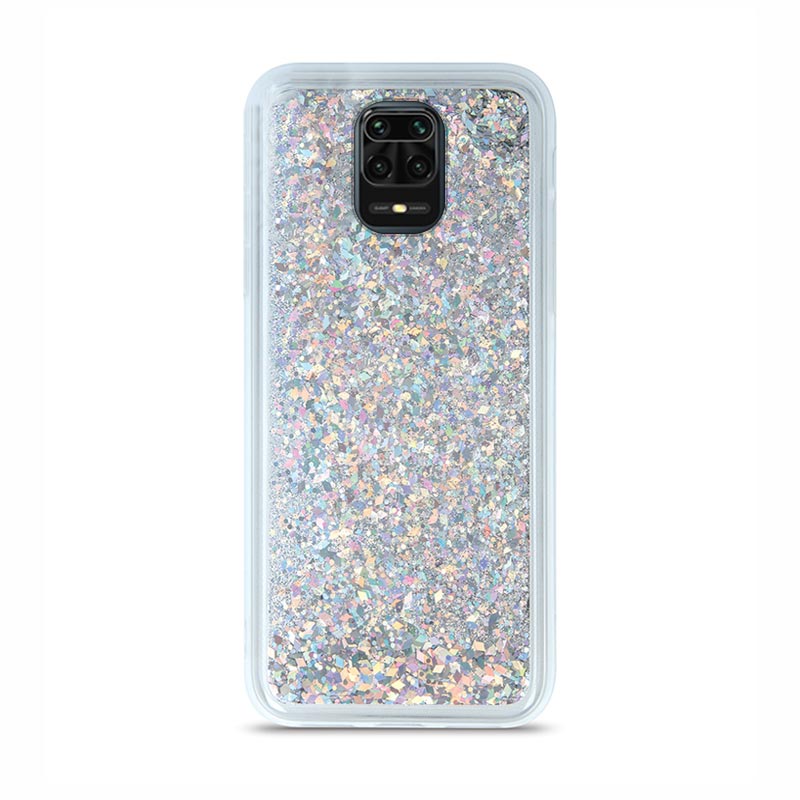 Liquid Crystal Glitter Armor Back Cover (Xiaomi Redmi Note 9S / 9 Pro) silver