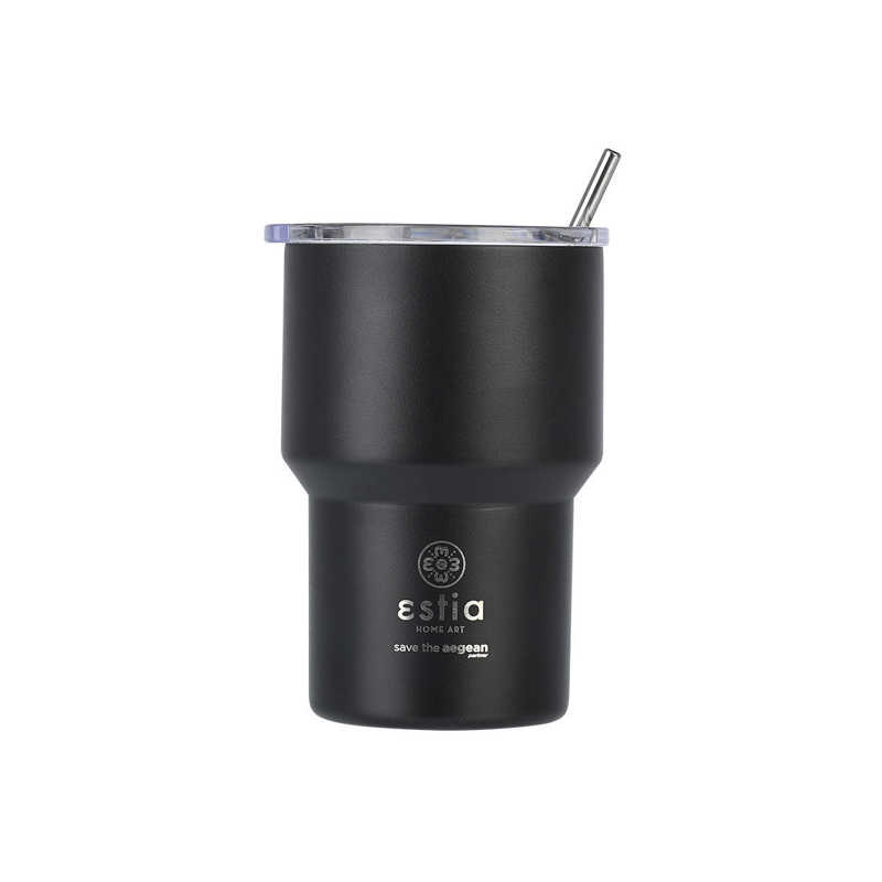 Estia Coffee Mug Lite 400ml Save Τhe Aegean (Midnight Black)