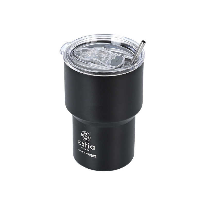 Estia Coffee Mug Lite 400ml Save Τhe Aegean (Midnight Black)