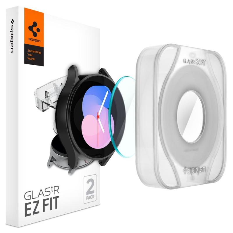 Spigen® GLAS.tR™ Ez Fit (x2Pack) Tempered Glass (Samsung Galaxy Watch 4 / 5) (40mm)