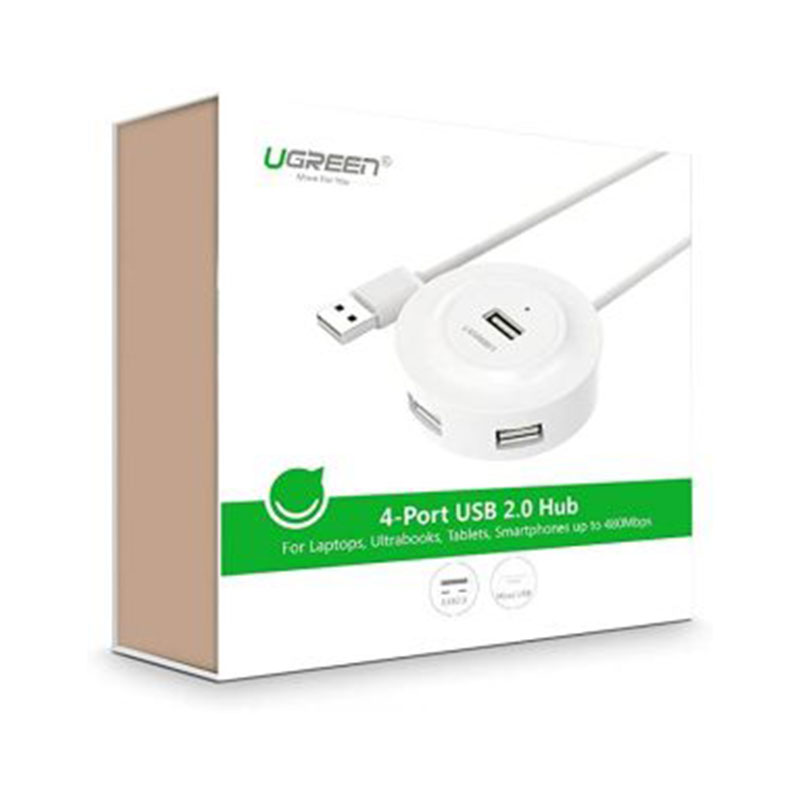 Ugreen CR106 USB HUB 4xUSB 2.0 480Mbps 1m (CR106) white