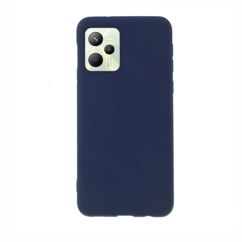 Soft Matt Case Back Cover (Realme C35) blue