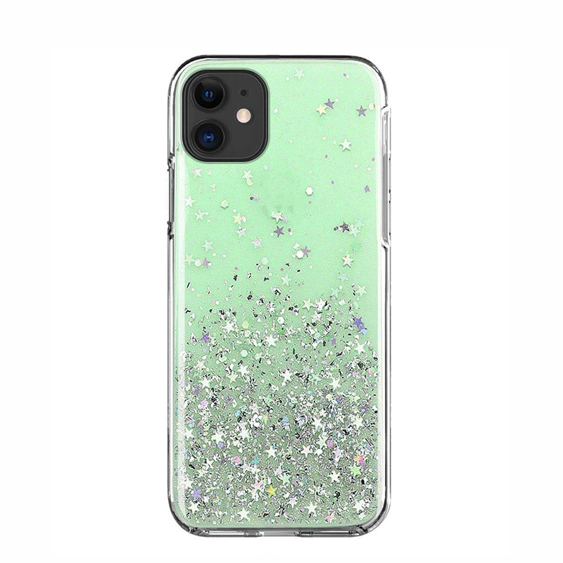 Wozinsky Star Glitter Shining Armor Back Cover (iPhone 12 Mini) green