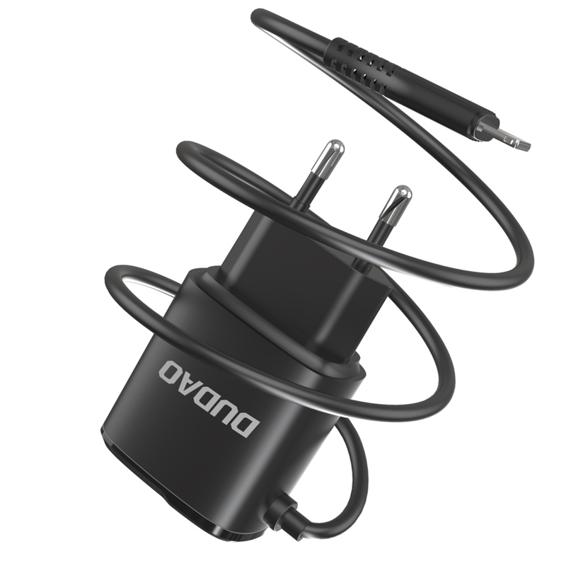 Dudao Dual Wall Charger Dual 5V 2.4A Lightning 12W Cable black (A2ProL)