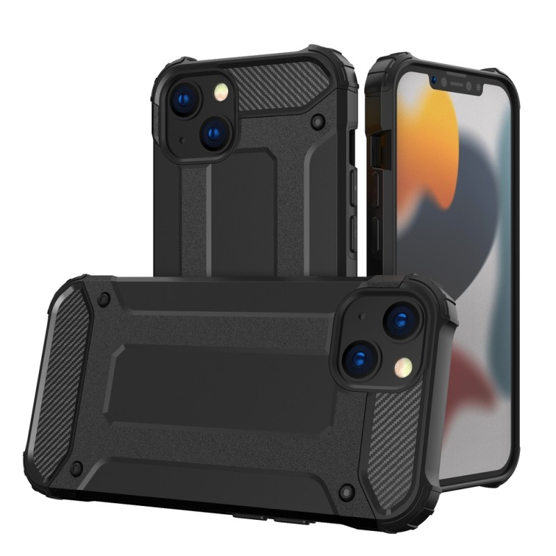 Hybrid Armor Case Rugged Cover (iPhone 13) black