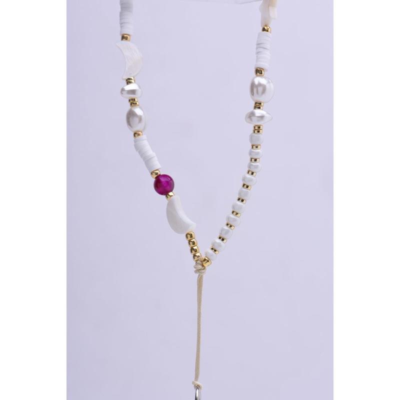 Λουράκι θήκης Shells Pendant 22cm In The Loop (white-purple)