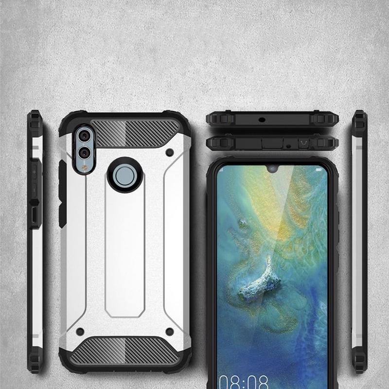 Hybrid Armor Case Rugged Cover (Huawei P Smart 2019) silver