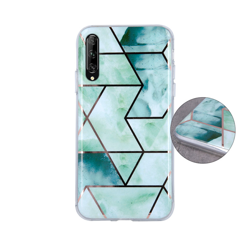 Geometric Marmur Case Back Cover (Huawei P Smart Pro 2019) green