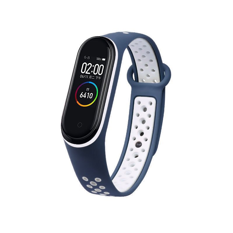 Λουράκι Σιλικόνης Dots (Xiaomi Mi Band 5 / 6) navy-white