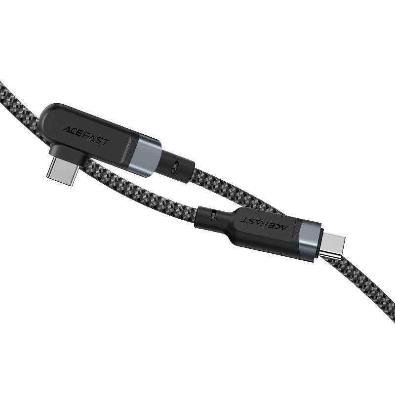 Acefast Angled Type-C / Type-C Cable 100W 20V 5A 2m (C5-03) gray