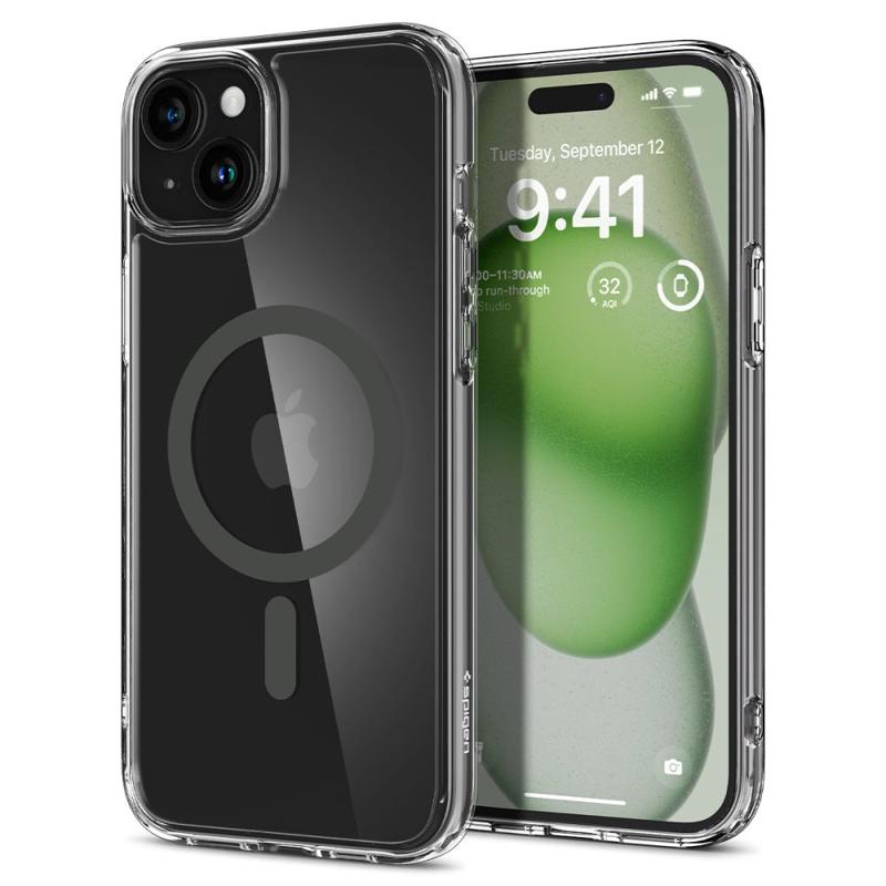 Spigen® Ultra Hybrid™ MagFit ACS06804 Case (iPhone 15) graphite