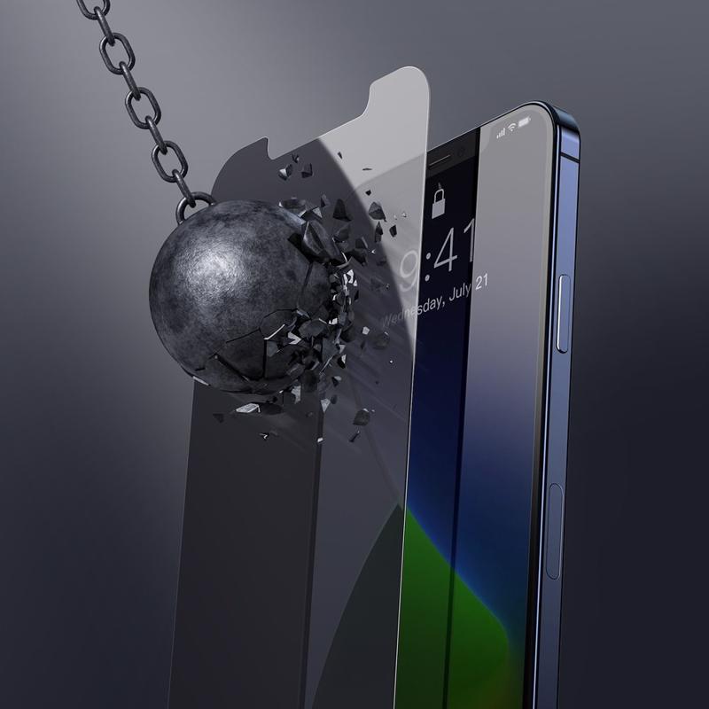 Baseus 2x 0.3mm Anti-Spy Tempered Glass (iPhone 12 mini) clear (LK02)