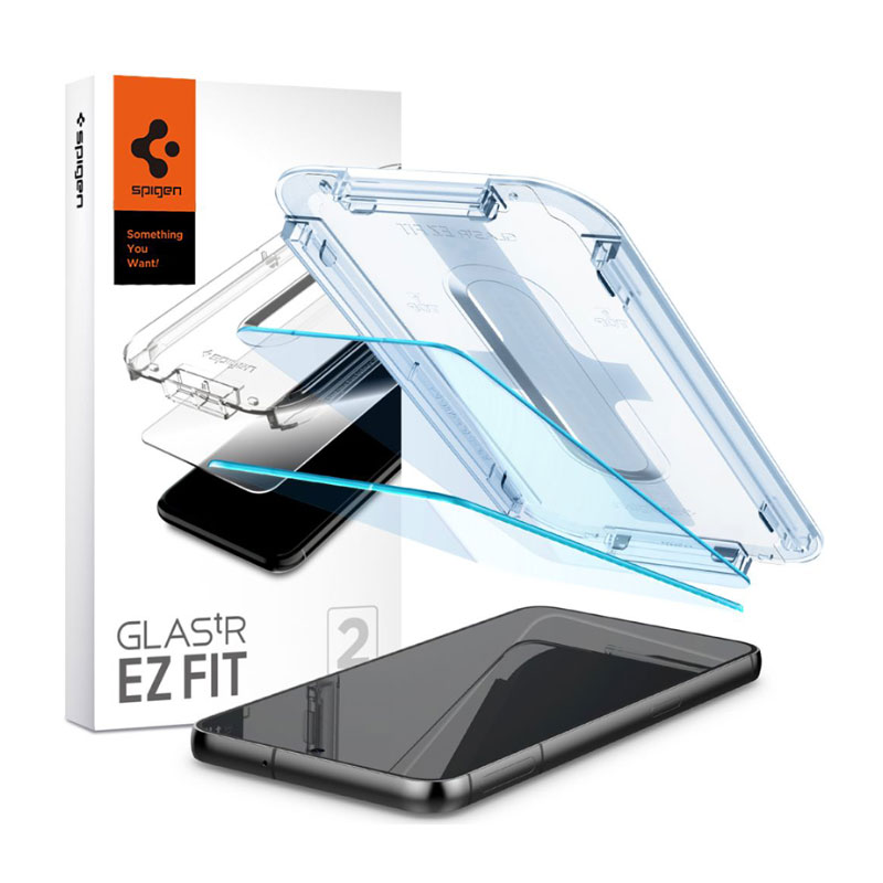 Spigen® GLAS.tR™ Ez Fit (x2Pack) Tempered Glass (Samsung Galaxy S23) clear