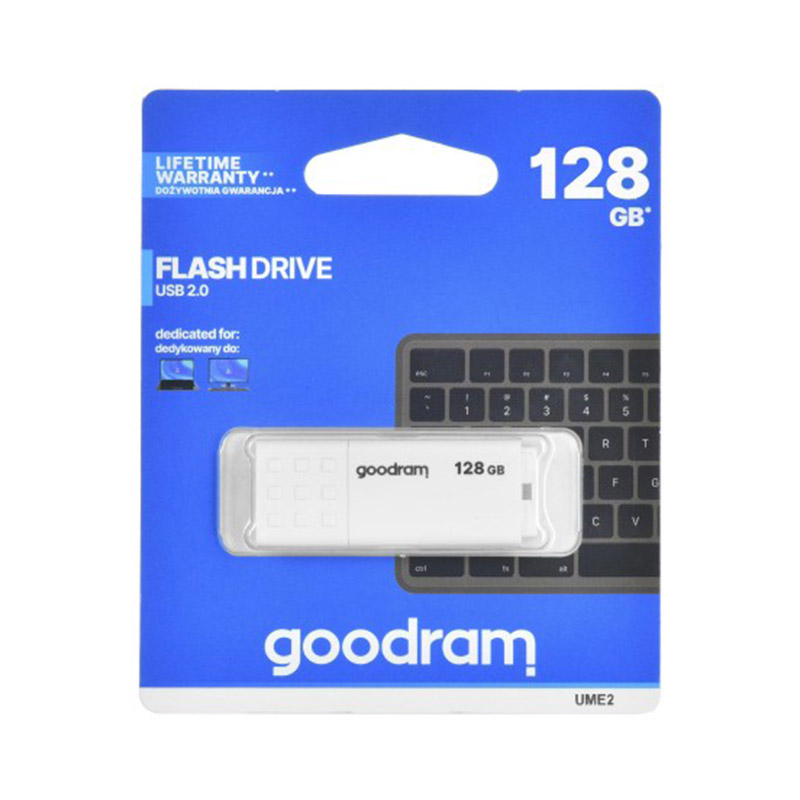 Goodram UME2 Pendrive 128GB USB 2.0 white
