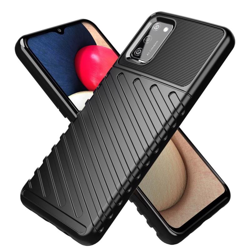 Anti-shock Thunder Case Rugged Cover (Samsung Galaxy A02S) black