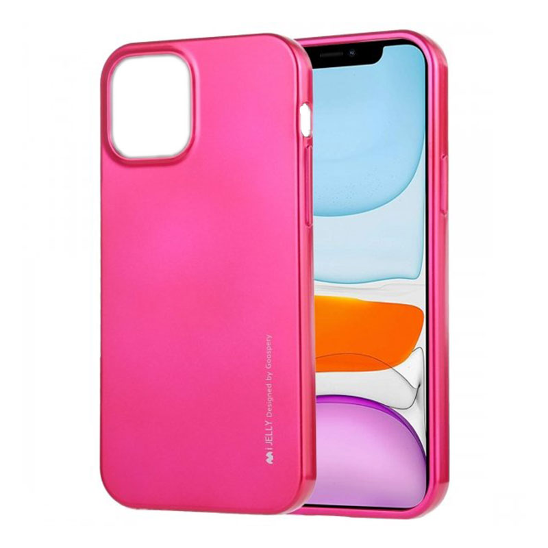 Goospery i-Jelly Case Back Cover (iPhone 13 Mini) pink