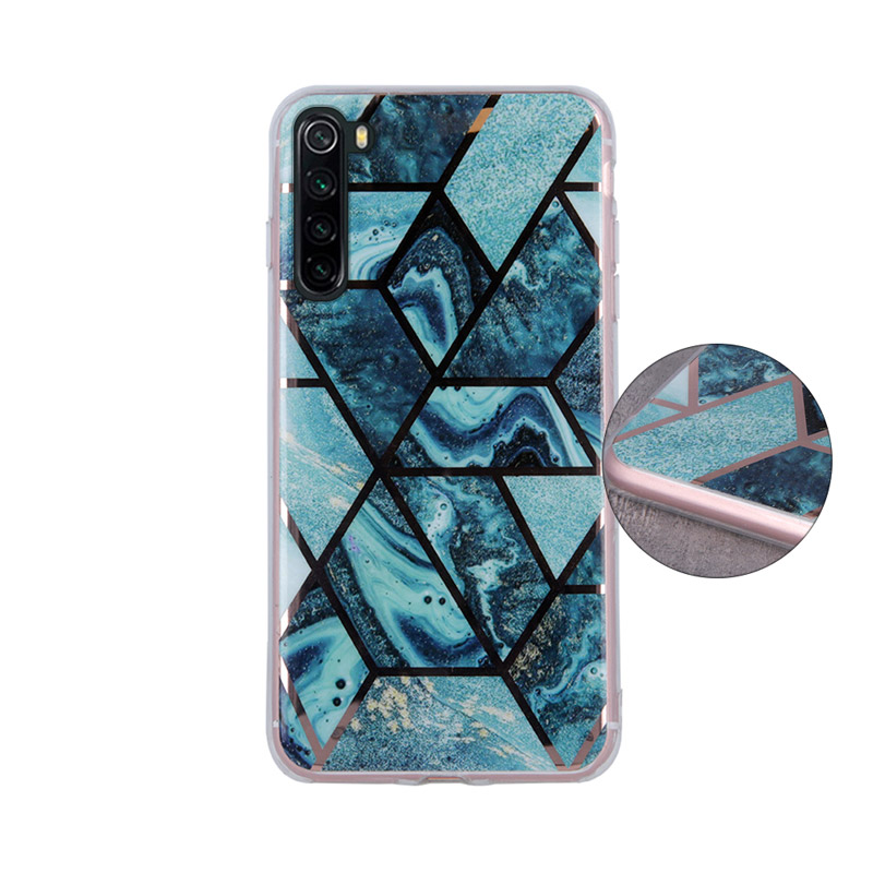 Geometric Marmur Case Back Cover (Xiaomi Redmi Note 8T) dark-blue