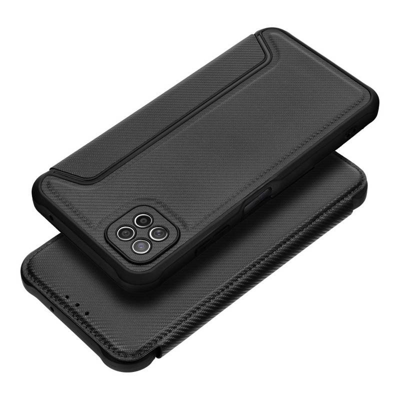 Forcell Razor Carbon Book Cover Case (Samsung Galaxy A22 5G) black