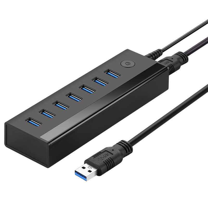 Ugreen 7in1 HUB 7x USB-A 5Gb/s με Αντάπτορα Ρεύματος (US219) black
