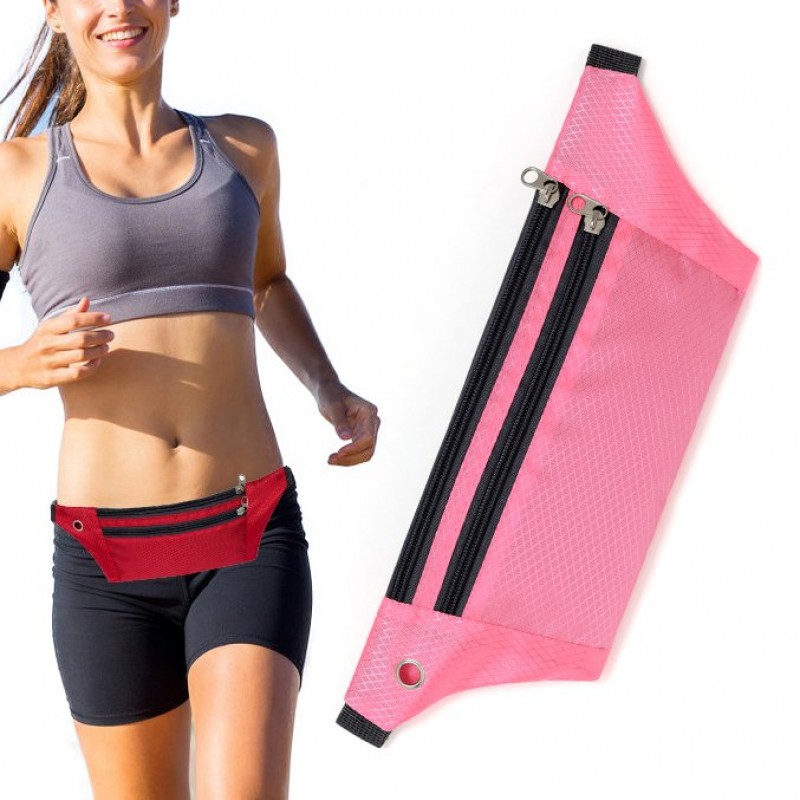 Running Belt Canvas with Headphone Cutout (pink)