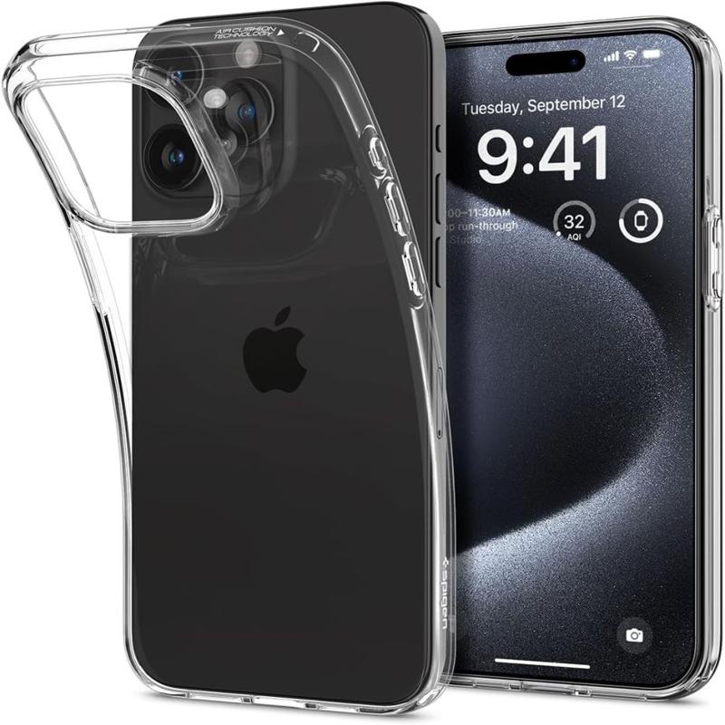 Spigen® Liquid Crystal™ ACS06699 Case (iPhone 15 Pro) crystal clear