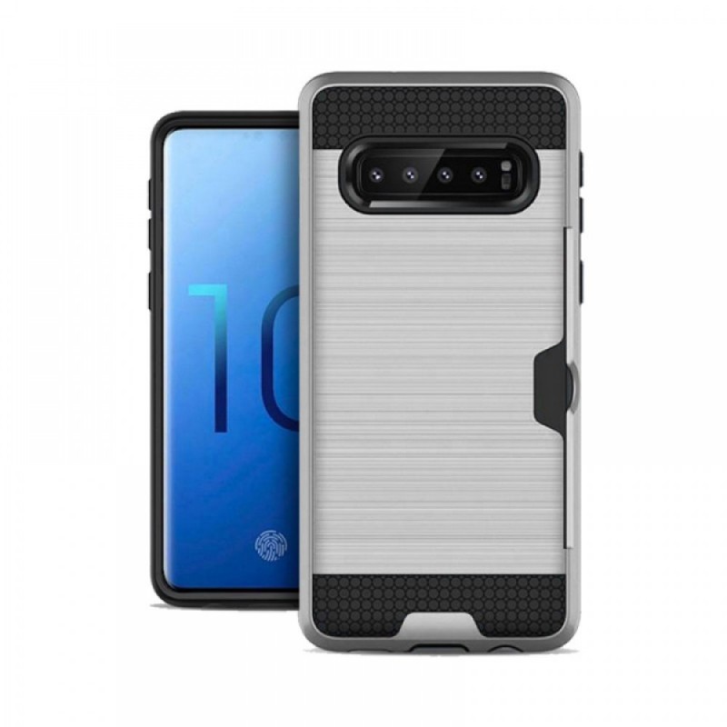 Defender Card Case με υποδοχή καρτών (iPhone XS Max) silver