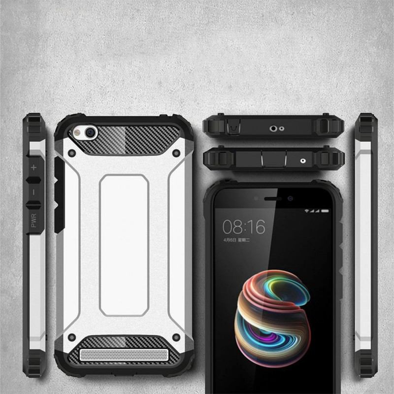 Hybrid Armor Case Rugged Cover (Samsung Galaxy A32 4G) silver