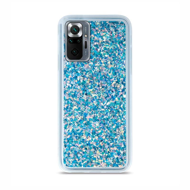 Liquid Crystal Glitter Armor Back Cover (Xiaomi Redmi Note 10 Pro) blue