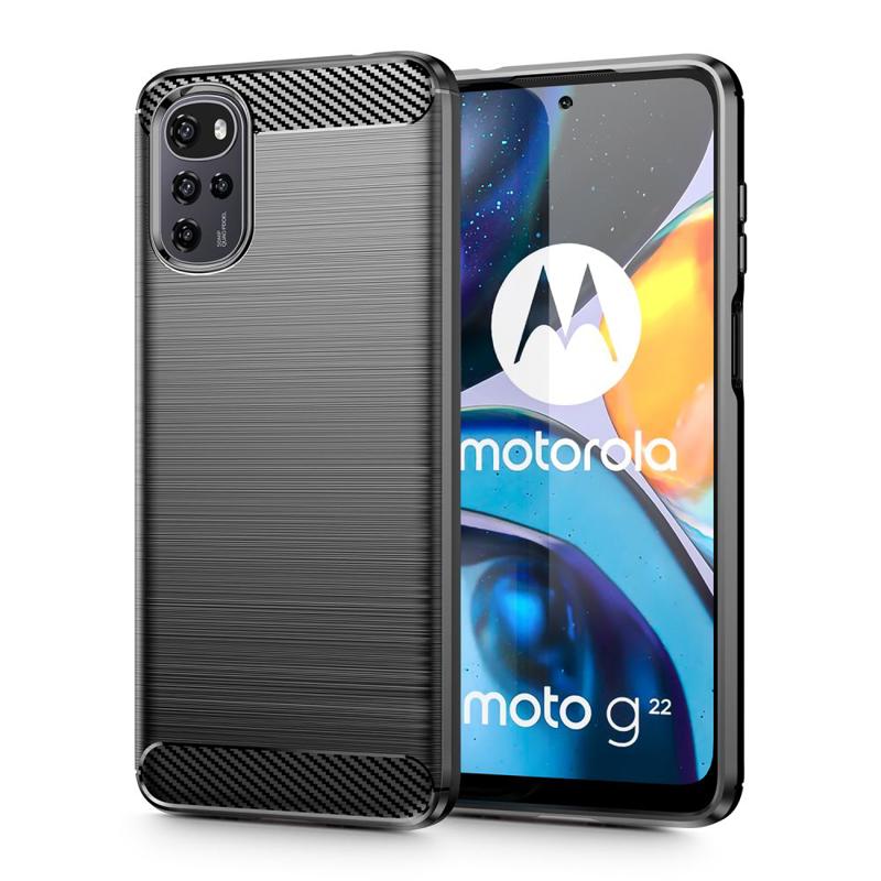 Tech-Protect Carbon Case Back Cover (Motorola Moto G22) black