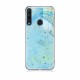 Marble Case Back Cover (Huawei Y6p) light blue