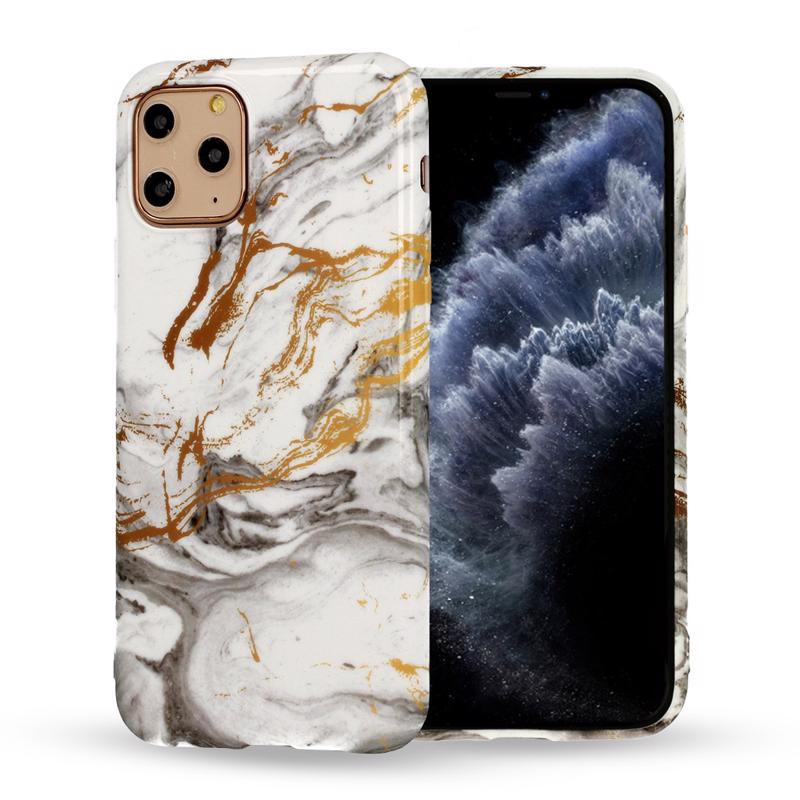 Marble Stone Case Back Cover (Samsung Galaxy A21S) design 2 grey-gold