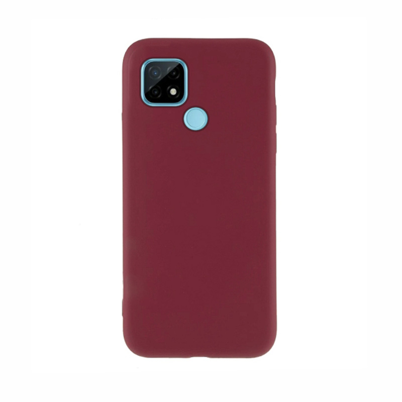 Soft Matt Case Back Cover (Realme C21) burgundy