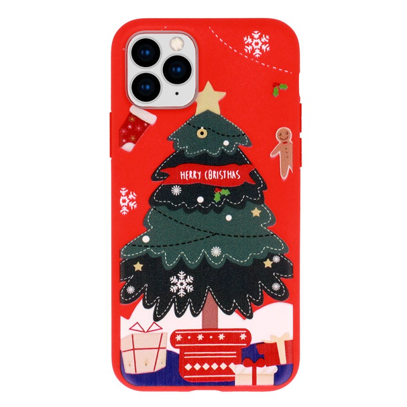 Christmas Back Cover Case (iPhone 11) design 6 red