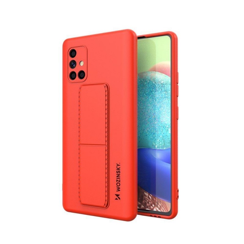 Wozinsky Kickstand Flexible Back Cover Case (Samsung Galaxy A51) red