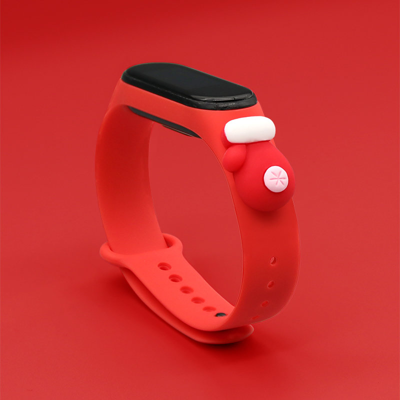 Christmas Strap Λουράκι Σιλικόνης (Xiaomi Mi Band 5 / 6) red-glove