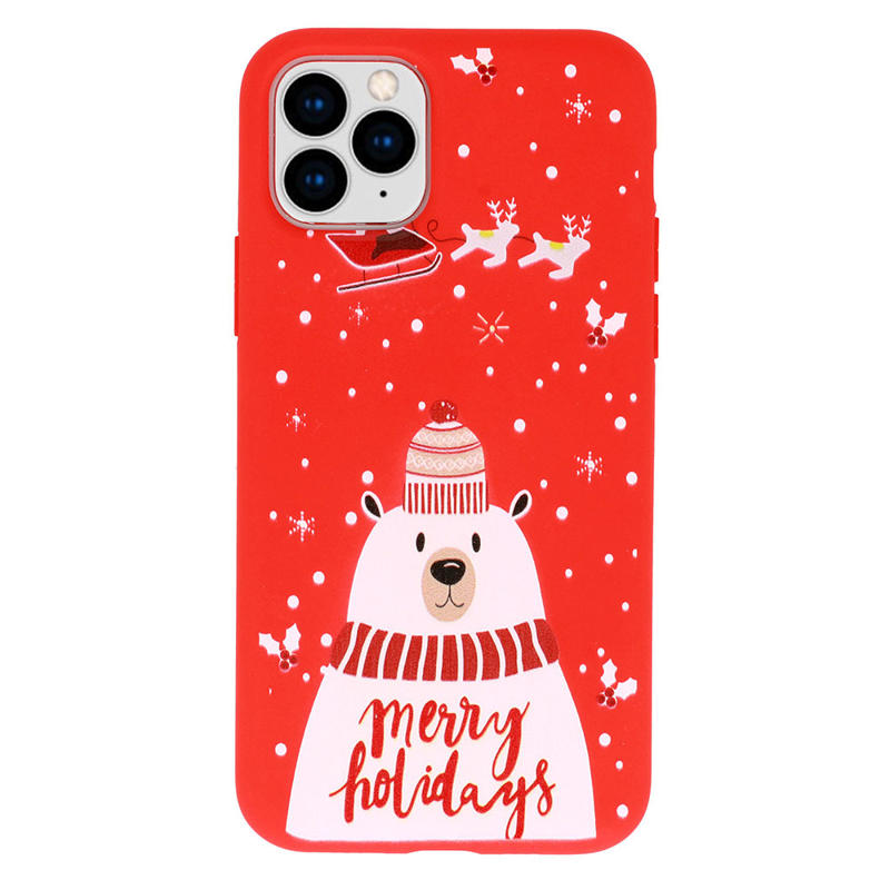 Christmas Back Cover Case (iPhone 13) design 5 red