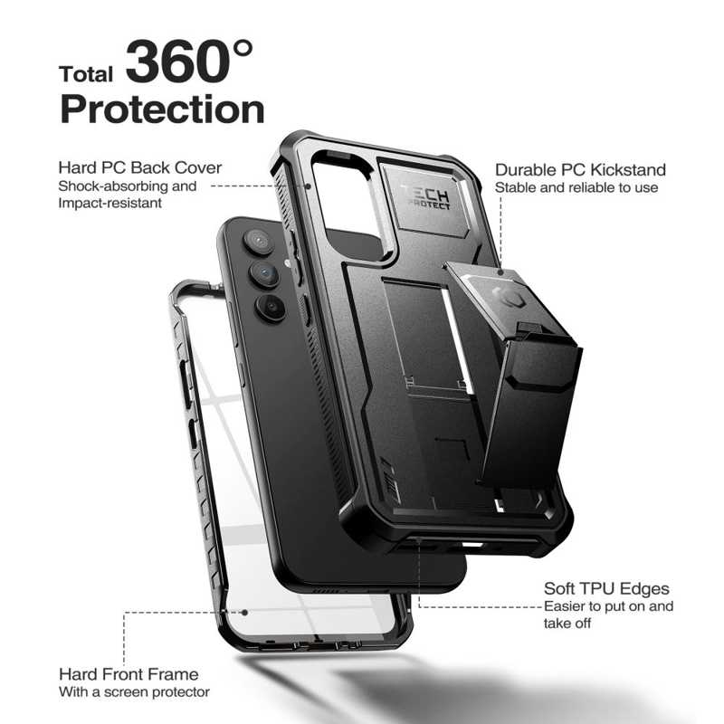 Tech-Protect Kevlar Pro Case (Samsung Galaxy A54 5G) black