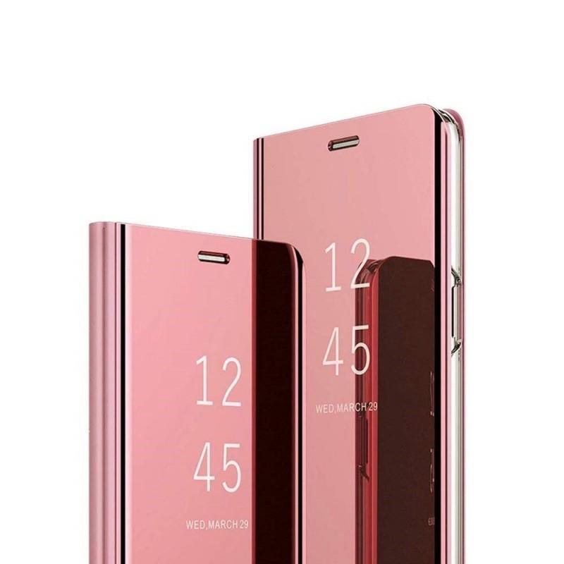 Clear View Case Book Cover (Huawei P40 Lite E) rose gold