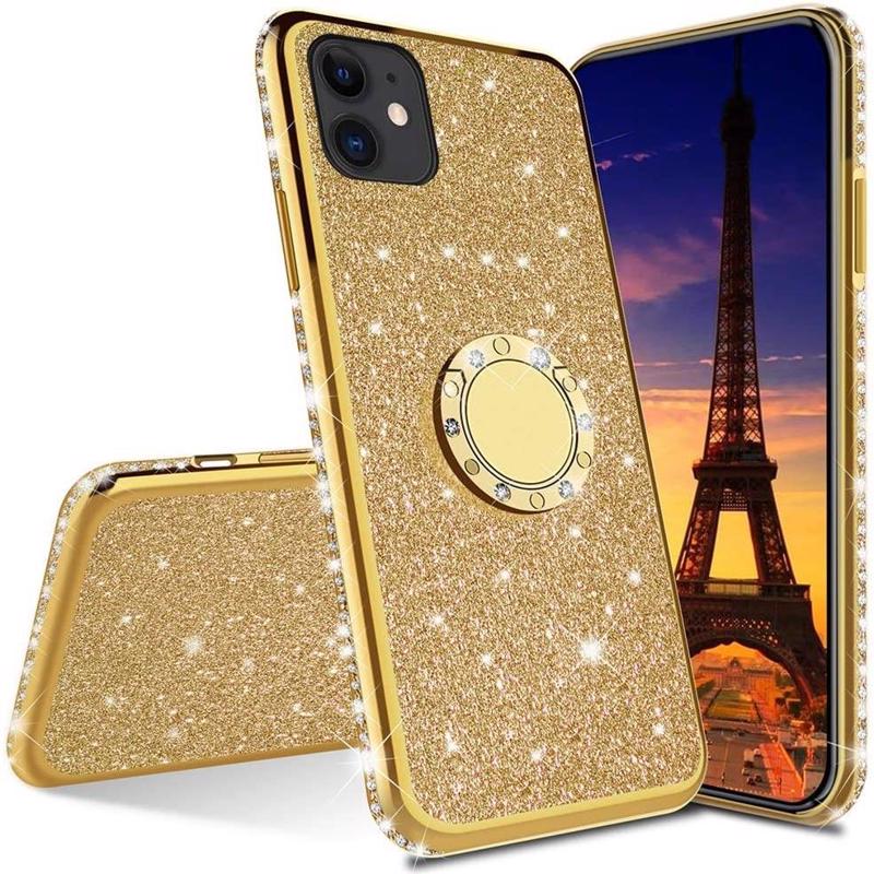 Diamond Ring Case Back Cover (iPhone 12 Mini) gold
