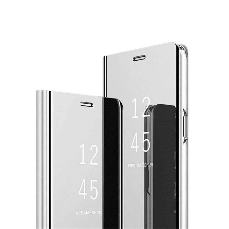 Clear View Case Book Cover (Xiaomi Redmi Note 10 / 10S) silver